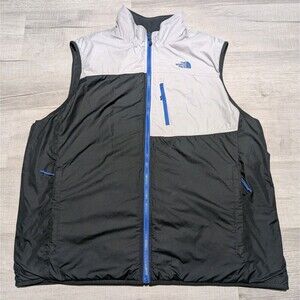 The North Face Reversible Vest Gilet Men's Size XXL Blue Gray